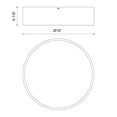 thumbnail image 5 of FM556016MB-Alora Lighting-Brisbane - 3 Light Flush Mount-4.13 Inches Tall and 16 Inches Wide-Matte Black Finish, 5 of 7