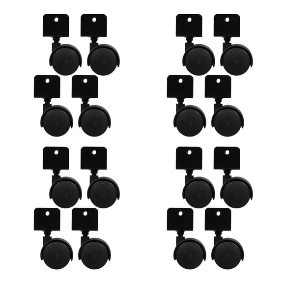 OUNONA 16 pcs U Clamp Bracket Caster Wheels Desk Caster Office Chair Universal Wheel Base Mini Caster Wheels Small Wheels For Furniture