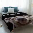 thumbnail image 4 of Funny Koala Blanket Soft Cozy Warm Twin Blanket for Bed, Plush Fuzzy Flannel Fleece Blankets for Sofa, Welcome To OUR Place Modern Retro Throw Blankets for Couch, Lightweight Gifts for Men, 60"x80", 4 of 9