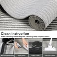 thumbnail image 4 of Modern Abstract Runner Rug 2x6 Washable Hallway Runner Rug, Non Slip Non-Shedding Soft Floor Carpet, Low-Pile Minimalist Bordered Runner for Bedside Laundry Bathroom, Black+Gray, 4 of 8