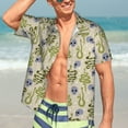 thumbnail image 5 of Lsque Skull Snake pattern Hawaiian Shirt for Men, Unisex Summer Beach Casual Short Sleeve Button Down Shirts-X-Large, 5 of 9
