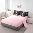 thumbnail image 4 of Manfei Cartoon Bow Letter D Monogrammed Twin Bedding Sets 7-Piece for Girls Teens,Princess Alphabet Pearl Bow Print Bedding Comforter Set for Kids,Pink Reversible,Breathable Home Decor, 4 of 6