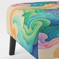 thumbnail image 5 of Designart "Multicolor Swirly Clouds II" Upholstered Modern & Contemporary Accent Chair and Modern & Contemporary Arm Chair - Multiple Color & Pattern, 5 of 7