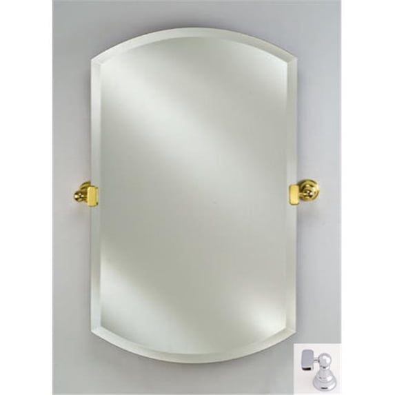Afina Corporation RM-932-CR 20X32 Double Arch Frameless Mirror with Tilt Brackets - Polished Chrome
