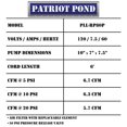 thumbnail image 4 of HALF OFF PONDS Patriot Pond Pro 6.7 Cubic Feet per Minute Deep Water Subsurface Aeration Rocking Piston Air Compressor for Deep Water Subsurface Aeration of Ponds and Lakes, 4 of 4
