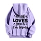 thumbnail image 4 of MHFRRA Sudaderas y Sudaderas para Hombre, Informales, Holgadas, con Estampados para Otoño E Invierno Púrpura claro, 4 of 5