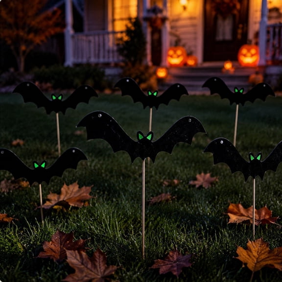 Halloween Yard Stakes Glow in the Dark 6 Pack Luminous Eyes Waterproof Outdoor Spooky Lawn Decor 8.66in by MPOISVA