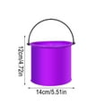 thumbnail image 2 of Yooshoverk 0.5 Gallon Collapsible Bucket - Portable Silicone Pail for Camping Fishing - Compact Foldable Design w/ Handle - Assorted Colors (Random), 2 of 9