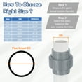 thumbnail image 4 of Union Pipe Fitting, 2Pcs 40mm(1-1/2") Slip Union Coupling Adapter with O-ring, Slip Socket Port Connection for Swimming Pools and Outdoor Plumbing Applications (Grey), 4 of 7