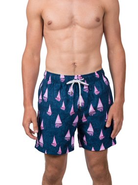 Endless Summer Men's 6" Sailboat Swim Short, up to Size 2XL