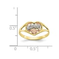 thumbnail image 4 of 10K Yellow Gold Polished MOMMY Flower Heart Ring, 4 of 5