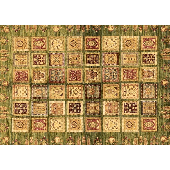 Ahgly Company Indoor Rectangle Abstract Brown Modern Area Rugs, 6' x 9'