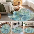 thumbnail image 5 of Round Area Rugs Collection 3 Ft, Blue Sage Green Boho Non-Slip Residential Carpet, Vintage Ethnic Tribe Abstract Art Indoor Crawling Mats Doormat Runner Rugs Play Mat for Bedroom, 5 of 8