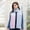 Pink & Blue, variant on Soft Merino Blue, Pink And White Colorblock Scarf For Women One Size Made By Aran Woollen Mills