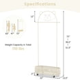thumbnail image 7 of Topcobe Kid Clothes Rack with 3 Adjustable Heights and Wheels, Kids Furniture for Living Room Bedroom-White, 7 of 7