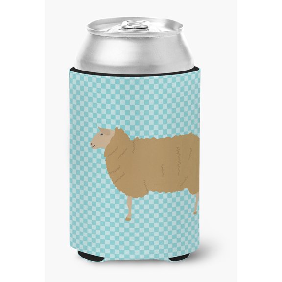 Carolines Treasures BB8151CC East Friesian Sheep Blue Check Can or Bottle Hugger