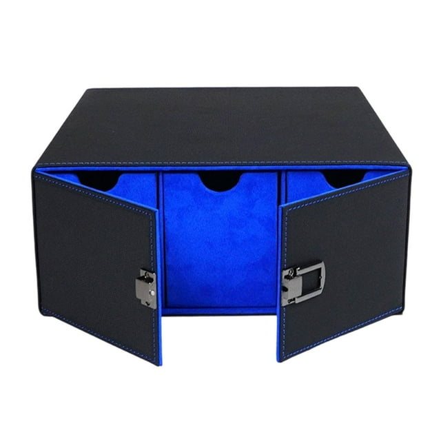 MERIGLARE Trading Card Deck Case Display Organizer Holds 1800+ Cards for Sleeved Cards Blue