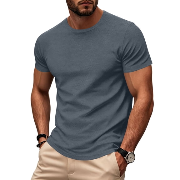 Yifymode Men's Dry Fit Workout Gym Short Sleeve T Shirt Moisture Wicking Active Athletic Performance Running Shirts,Dark Gray 3XL