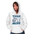 thumbnail image 4 of Think Less Live More Inspiring Cat Hoodie Sweatshirt Women Brisco Brands X, 4 of 6