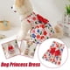 thumbnail image 4 of Vestido de princesa para perro con estampado de verano y lazo, con botones, para cachorro y gato, C1 A6J7, 4 of 6