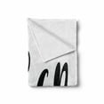 thumbnail image 2 of Dylan Soft Flannel Fleece Throw Blanket, Monochrome Arrangement of Letters Font Design Hand Drawn Typography, Cozy Plush for Indoor and Outdoor Use, 50" x 60", Black and White, by Ambesonne, 2 of 6