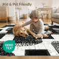 thumbnail image 4 of ODIKA 8'x10' Washable Area Rug Non-Slip Chair-Friendly Mat Cow Print Bold Contrasting Scattered Motif Decorative Pick Farm for Dining Room, Large Office, Lounge, 4 of 7