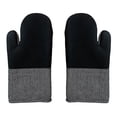 thumbnail image 5 of Frigidaire Layla Cotton and Neoprene Oven Mitts, Heat Resistant, Anti-Slip, Machine Washable,13”x7”,Black,Set of 2, 5 of 6