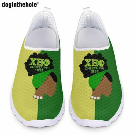 

Chi Eta Phi Sorority Women s Casual Shoes Summer New Comfortable Flat Sneakers Ladies Breathable Slip on Mesh Shoes