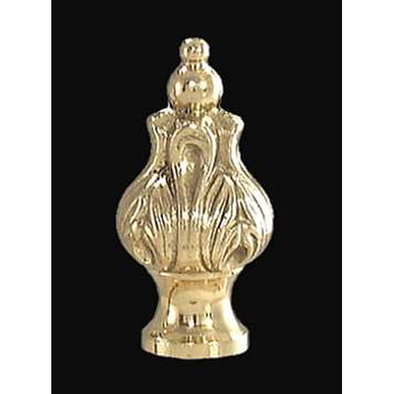 B&P Lamp® 2" Cast Brass Finial, Tap 1/4-27F, Unfinised.