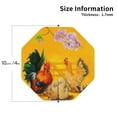 thumbnail image 2 of Honeii The Chicken Family print Leather Coaster Set of 4, ideal for safeguarding your furniture from drinks spills and effortless cleanup-Octagon, 2 of 6