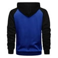 thumbnail image 4 of Olyvenn Stylish Men Zip Up Casual Patchwork Hooded Long Sleeved Brushed Outwear Jacket Winter Warm Long Sleeve Hooded Fleece Puffer Jacket Thick Cotton Padded Overcoat Dark Blue 12, 4 of 7