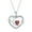 Red, variant on Stethoscope Necklace 925 Sterling Silver Nurse Pendant with 12 Months Birthstone, Graduation Gifts Medical Jewelry for Doctor Nurse Medical Student RN