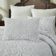 thumbnail image 6 of Better Trends 3 Piece King Bedspread Set 100% Cotton Tufted Floral Vineyard Pattern Soft & Luxurious Feel, Machine Washable (White) Rylee Collection, 6 of 8