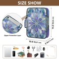 thumbnail image 3 of Haosy Accordion File Organizer Zipper Binder 500 Sheet 6-Tab Expanding File Folder Multi-Pocket 1.2 Inch 3 Ring Purple Blue Floral, 3 of 7