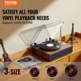 thumbnail image 2 of VEVOR Tourne-Disque Vinyle Bluetooth 3 Vitesses Tourne-Disque 10W Haut-Parleurs, 2 of 9