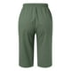 thumbnail image 5 of Pantalones capri elásticos para mujer - Pantalones informales con bolsillos grandes - Tejido suave de terciopelo dorado - Cintura alta - Tallas S-XXL - Lavado a mano/a máquina, 5 of 5
