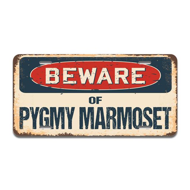 SignMission A-LP-04-991 Beware of Pygmy Marmoset Aluminum License Plate