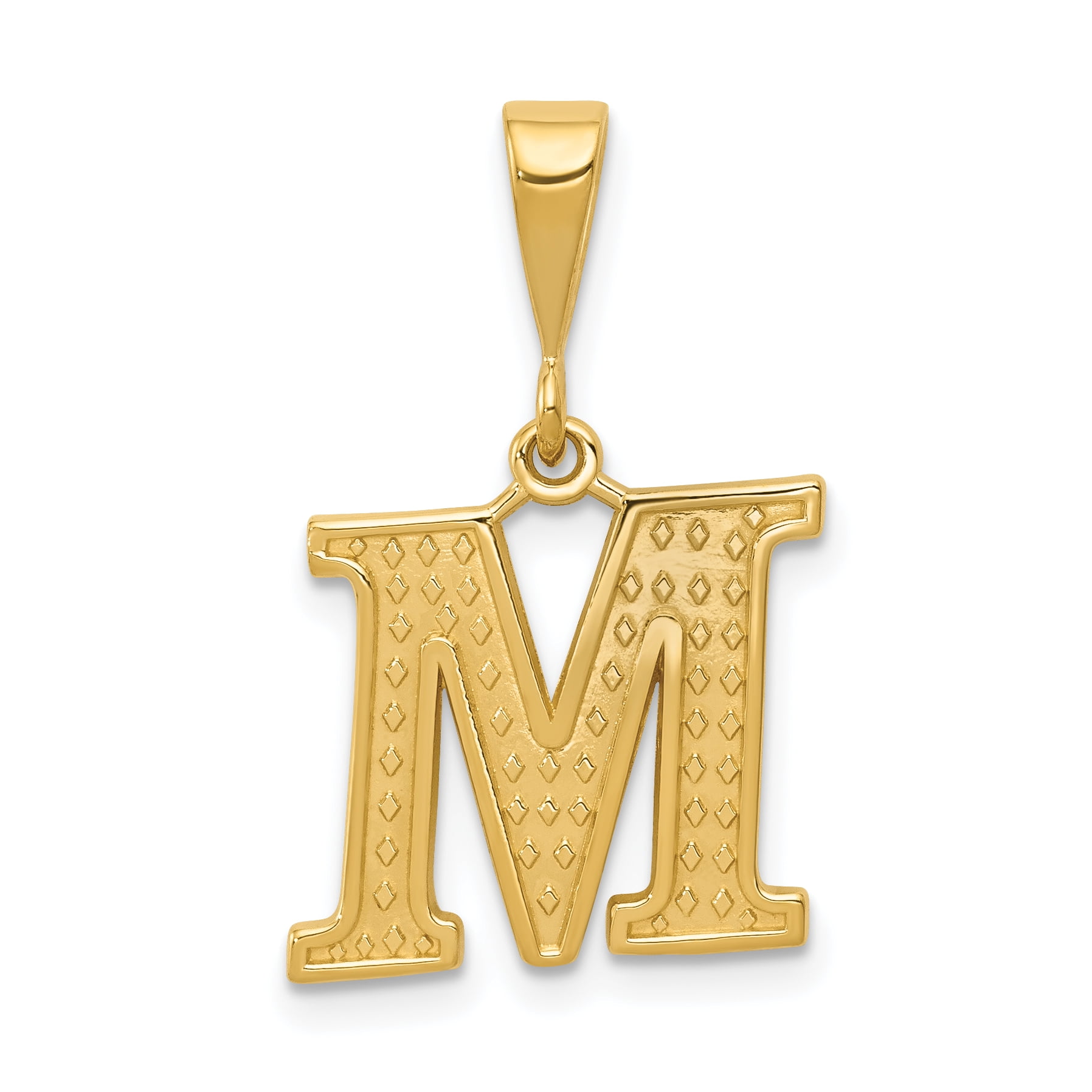 14ky Casted Initial M Charm 