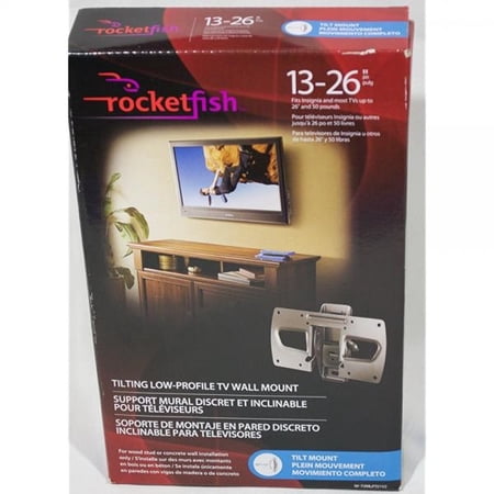 rocketfish low-profile tilting wall mount for most 13 inch to 26 inch flat-panel tvs - black
