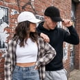 thumbnail image 6 of Gocvo 2 Packs Plain Baseball Cap for Men Women, Adjustable Size Baseball Hat for Casual and Sports Outfits, Black & White, 6 of 8