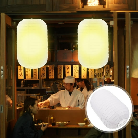 OUNONA White Paper Lanterns for Outdoor Decoration, Japanese Style Hanging Party Lights, Garden and Patio Decor