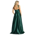 thumbnail image 2 of Women's May Queen Simple Solid Prom 2026 Dress & Plus Size Hunter Green 14, 2 of 5