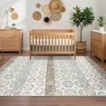 thumbnail image 2 of IDEALHOUSE 10x13ft Boho|beige Floral Area Rugs, Soft Foldable, Machine Washable, Non Slip, Vintage Oriental Geometric, Stain Resistant, 2 of 7