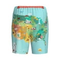 thumbnail image 5 of Naloa USA Tourist Map Men's Short Pajama Pants, Lounge Comfort Shorts with Elasticized Waistband and Side Pockets - Small, 5 of 9