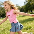 thumbnail image 5 of FSYBOA Girls Outfit Sets 7T, Casual Summer Fashion 2 Piece Kids Tops and Skirts Set Pink Size, 5 of 9
