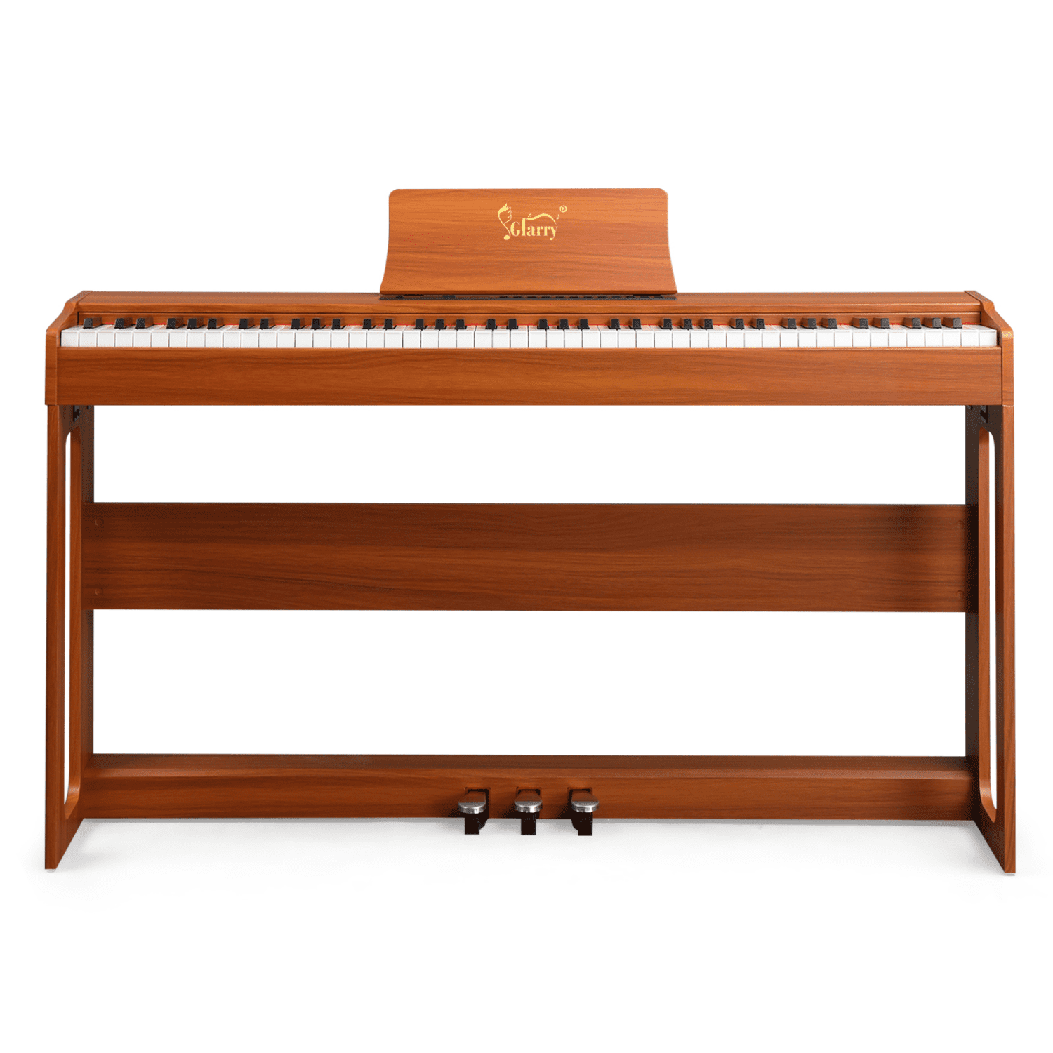Hassch 88 Key Digital Piano with Furniture Stand for Beginners, Full Weighted Keyboard with Power Adapter, Triple Pedals and Headphone, Walnut