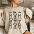 thumbnail image 2 of Christian Deer Sweatshirt - "God Says I Am" Religious Pullover with Camo Bows for Women, 2 of 6