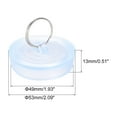 thumbnail image 2 of Tapón de fregadero de goma Uxcell, tapón de drenaje transparente que se adapta a desagües de 2" a 2-1/16" con anillo colgante para bañera, cocina, paquete de 2, 2 of 6