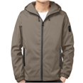 thumbnail image 2 of WTOBBY Men's Youth Hooded Jacket, Casual Zip Up Outerwear with Kangaroo Pocket, Lightweight Street Style Top for Everyday Wear,Light Brown XL, 2 of 4