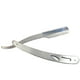 thumbnail image 1 of Navaja de afeitar de acero inoxidable Navajas de afeitar de borde recto Cuchillo de afeitar plegable para hombre Herramienta de afeitar manual de barba Barber Shaver Tool (Plata), 1 of 4